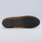 Jax & Bard Joliet women's ballet flat with bow in leopard haircalf, bottom view of the sole