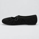 Jax & Bard Joliet women's ballet flat with bow in black suede, side view