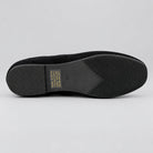 Jax & Bard Joliet women's ballet flat with bow in black suede, bottom view of the sole