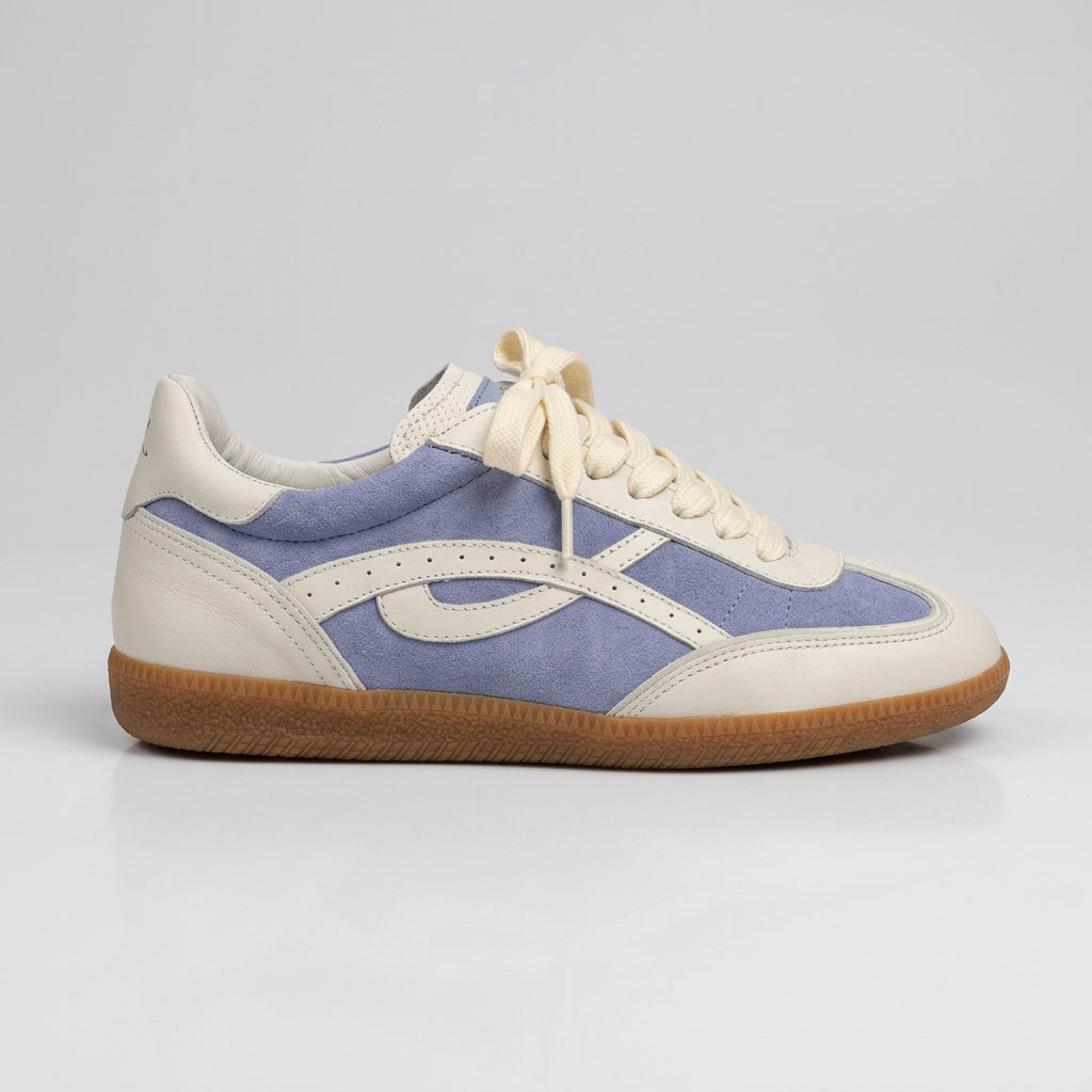Vieux Desoto retro sneaker in light blue and white