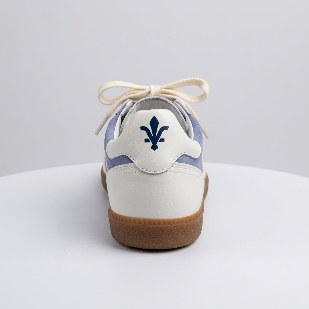 Vieux Desoto retro sneaker in light blue and white