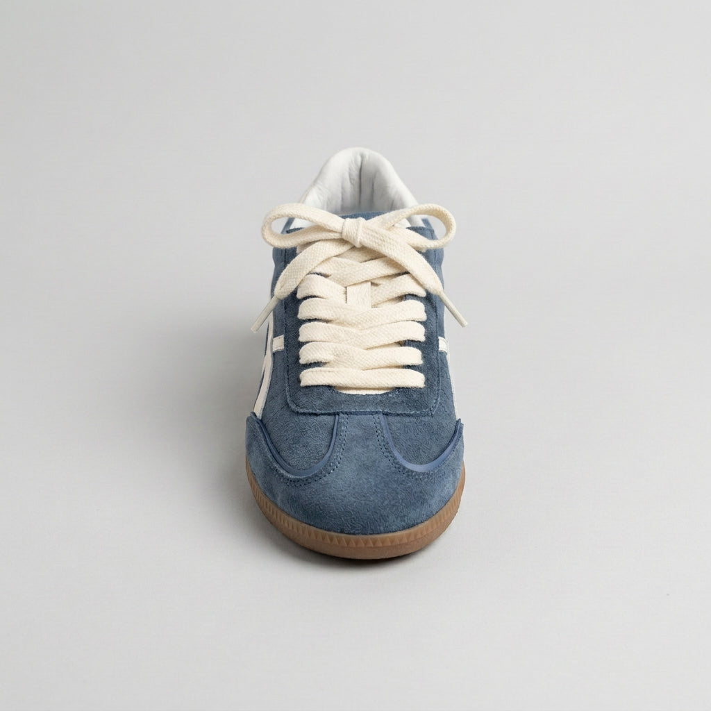 Vieux Desoto unisex retro sneaker in blue and white