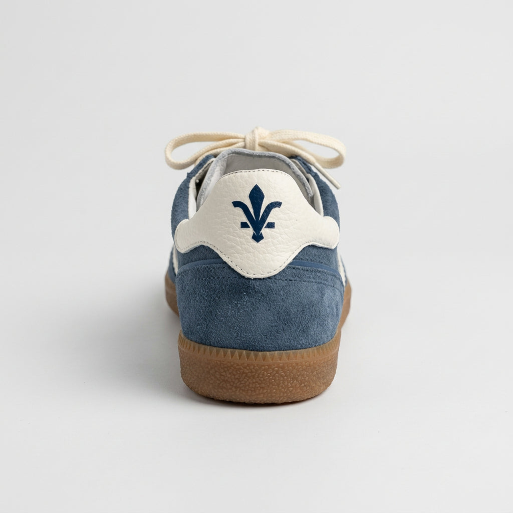 Vieux Desoto unisex retro sneaker in blue and white