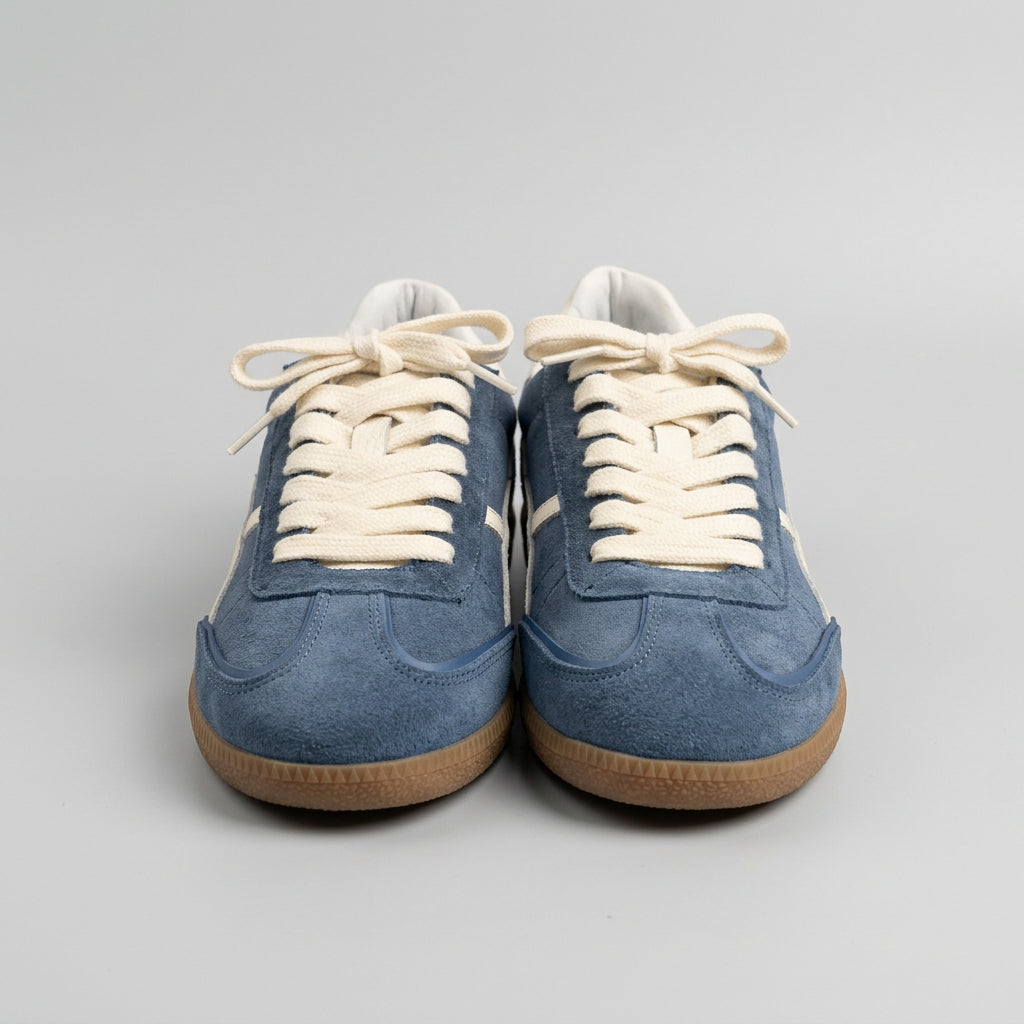Vieux Desoto unisex retro sneaker in blue and white