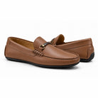 Pair of Vieux Bienville men's loafers in smooth tan leather