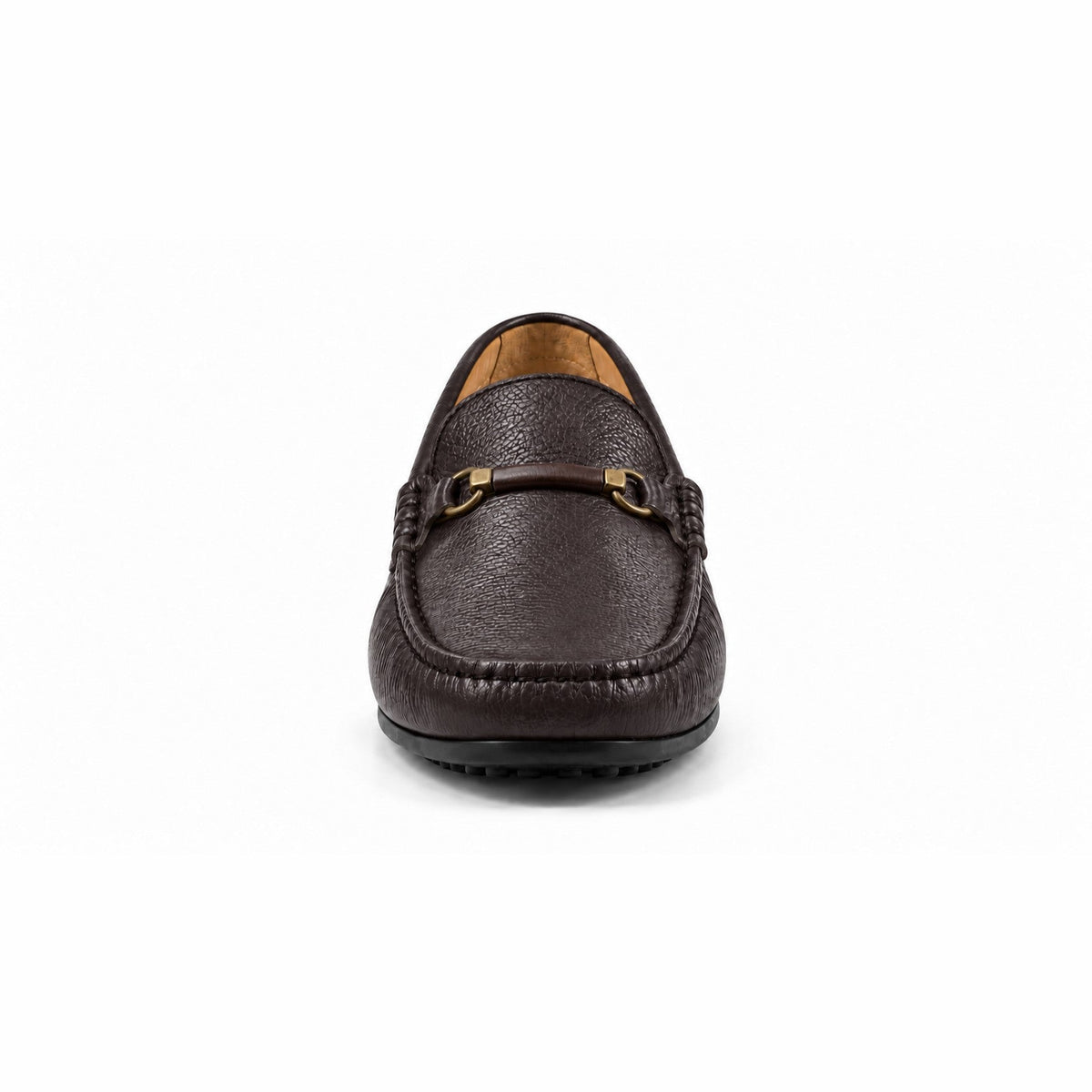Vieux Bienville Caffe tumbled leather loafer, front view