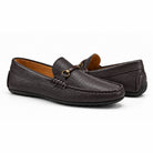 Pair of Vieux Bienville men's loafers in Caffe tumbled leather